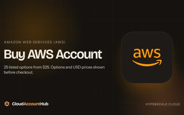 Buy AWS Accounts listing visual on CloudAccountHub