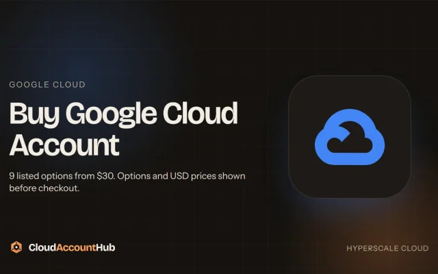 Buy Google Cloud Accounts listing visual on CloudAccountHub