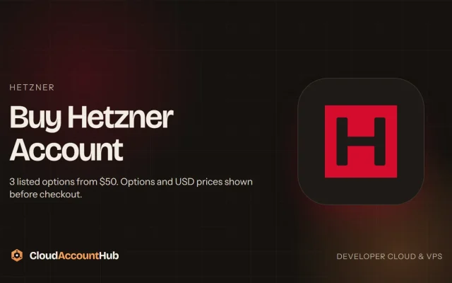 Buy Hetzner Accounts listing visual on CloudAccountHub