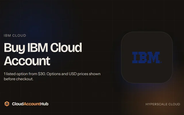 Buy IBM Cloud Accounts listing visual on CloudAccountHub