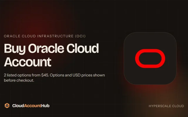 Buy Oracle Cloud Accounts listing visual on CloudAccountHub