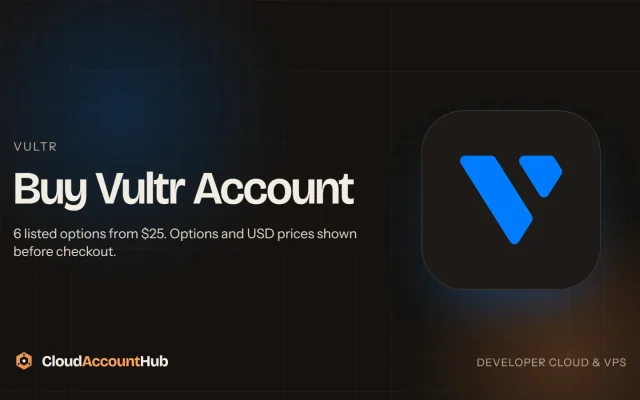 Buy Vultr Account listing visual on CloudAccountHub